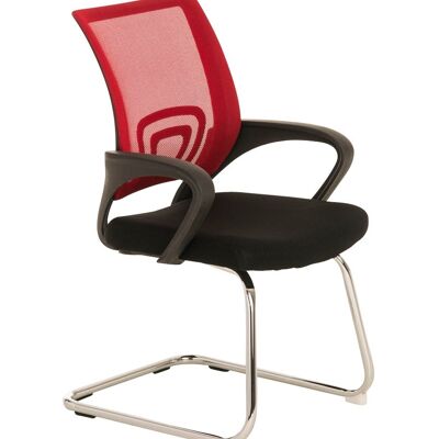 Visitor chair Eureka red 61x58x89 red Material Chromed metal