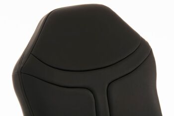 Tabouret de bar Racing Senna noir noir 53,5x44x111 cuir artificiel noir noir Métal chromé 5