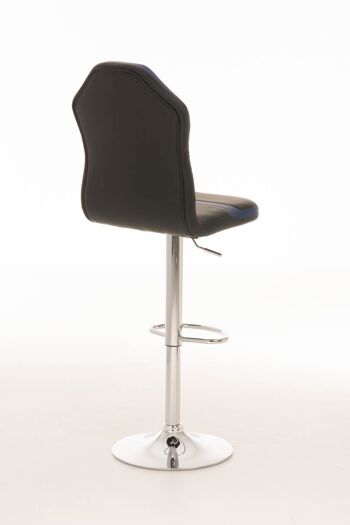 Tabouret de bar Racing Senna bleu noir 53,5x44x111 cuir artificiel bleu Métal chromé 4