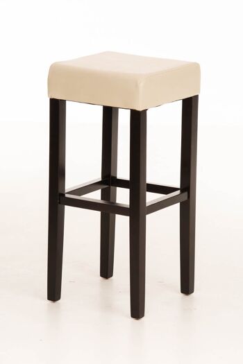 Tabouret de bar Judy cappuccino/crème fouettée 37x37x80 cappuccino/crème fouettée cuir artificiel Bois 3