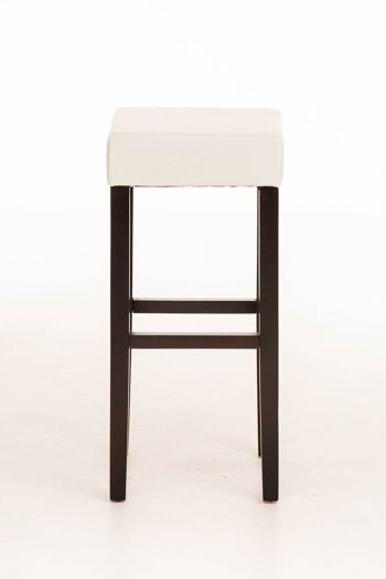 Tabouret de bar Judy cappuccino/blanc 37x37x80 cappuccino/similicuir blanc Bois 2