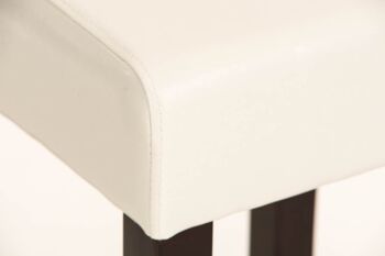 Tabouret de bar Judy cappuccino/blanc 37x37x80 cappuccino/similicuir blanc Bois 5