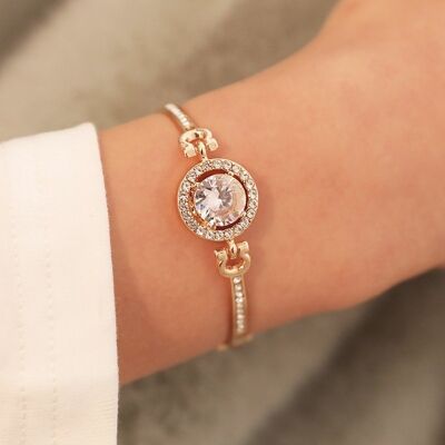 Bracciale semplice ed elegante con strass scintillanti