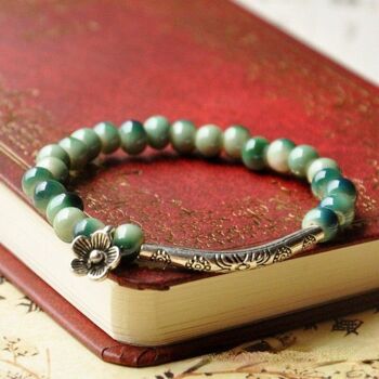 Bracelet en céramique de perles de glaçure de style ethnique pour femmes 2