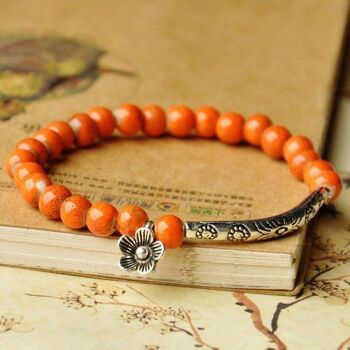 Bracelet en céramique de perles de glaçure de style ethnique pour femmes 7