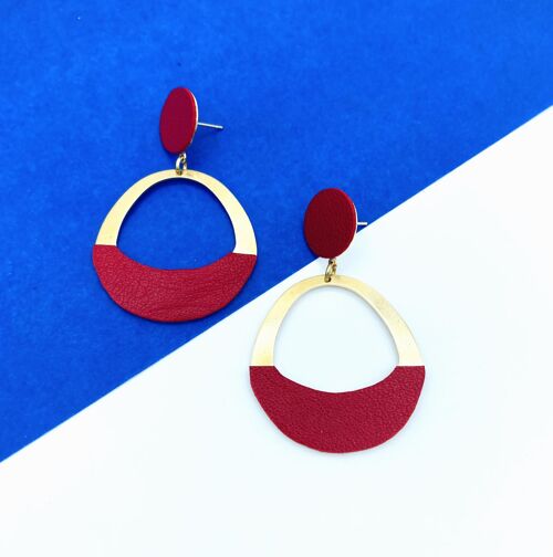 Boucles d'oreilles Fiona carmin