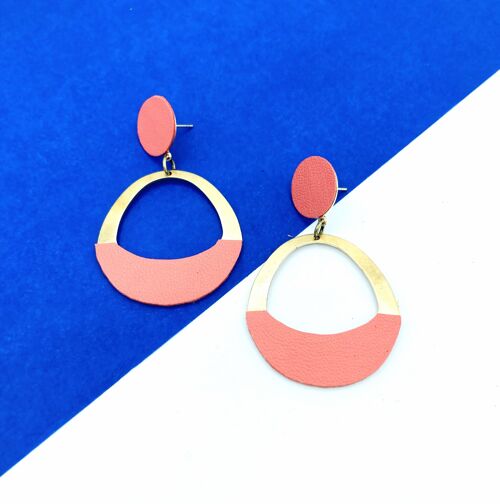 Boucles d'oreilles Fiona corail