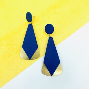 Boucles d'oreilles Frida bleu électrique 1