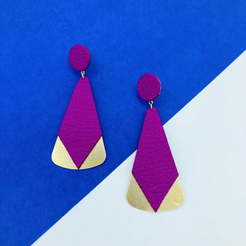 Boucles d'oreilles Frida fuchsia