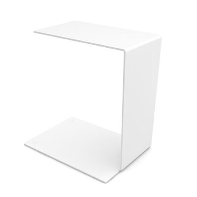 Mesa auxiliar de diseño "C-Table" - blanco