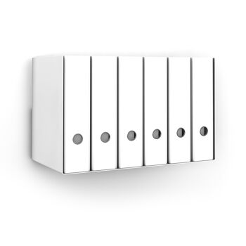 Étagère design pour étagère à bois de chauffage en métal blanc ou noir - 1 pièce - blanc 3
