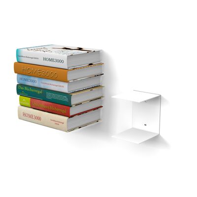 Libreria invisibile set di 1 grande in bianco