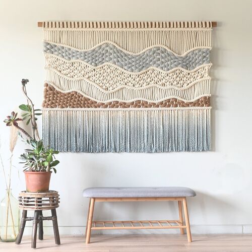 Large Macrame Wall Tapestry - SOFT HILLS