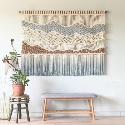 Large Macrame Wall Tapestry - SOFT HILLS