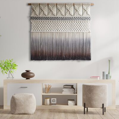 XL Macrame Wall Hanging  - MARIANA - Dyed fringes