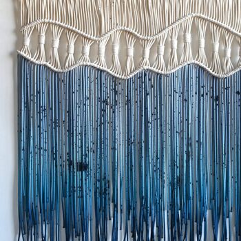 Extra Large Fiber Artwork - BEAUTY IN THE WATER - Avec éclaboussures 3