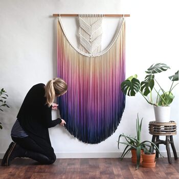 Oeuvre en fibre - AURORA - XL : 34" x 47" 3