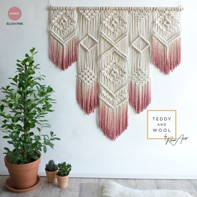 Bohemian Wall Hanging - ISA - Blush Pink - Grande 59 "x 58"