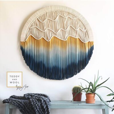 Circular Fiber Art Collection - SUNSET - Small: Ø 19.7"