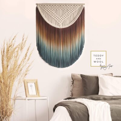 Textile Art Wall Hanging (limited edition) - FEATHER - M: 20" x 25"