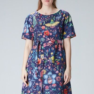 Floral dress "ES-THER" made from organic cotton and Tencel