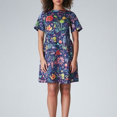 Floral dress "NE-NAA" made from organic cotton and Tencel