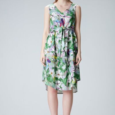 Flower dress "LOT-TAA" made of Tencel and organic cotton