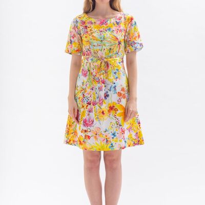 Floral dress "SA-MIRA" made from organic cotton and Tencel