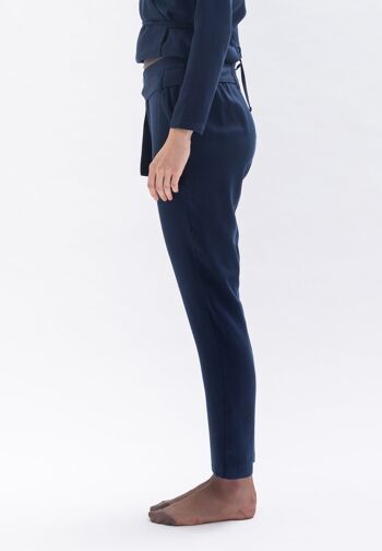 Pantalon "MA-RISAA" bleu foncé en Tencel 7