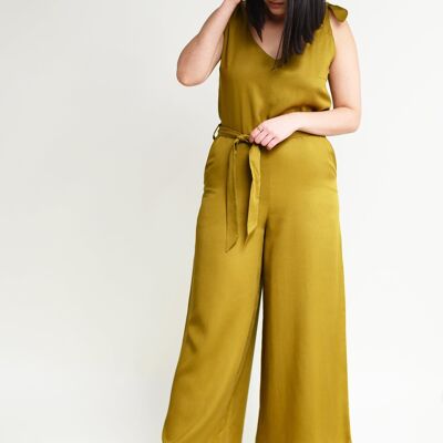 Jumpsuit FA-SA in olive from Tencel
