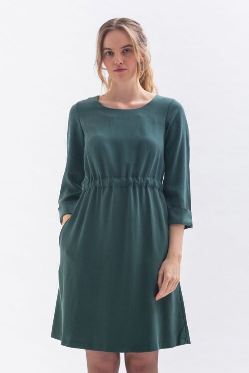 Kleid "WAR-RIS" in Grün aus Tencel