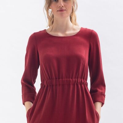Kleid "WAR-RIS" in Rot aus Tencel