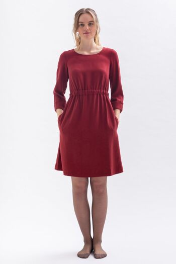 Robe "WAR-RIS" en rouge en Tencel 2