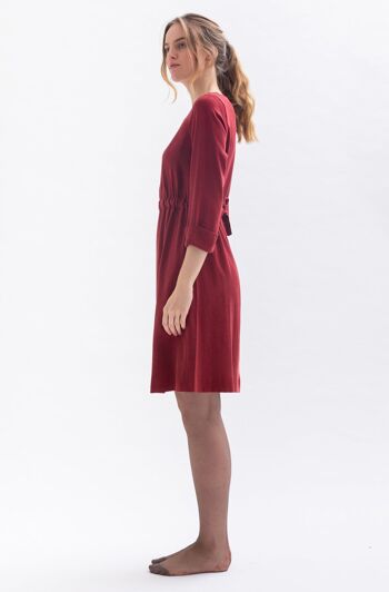 Robe "WAR-RIS" en rouge en Tencel 3