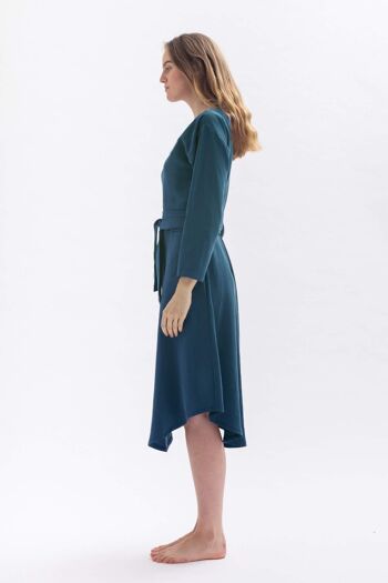 Robe midi "DIA-NAA" de couleur verte en Tencel 3