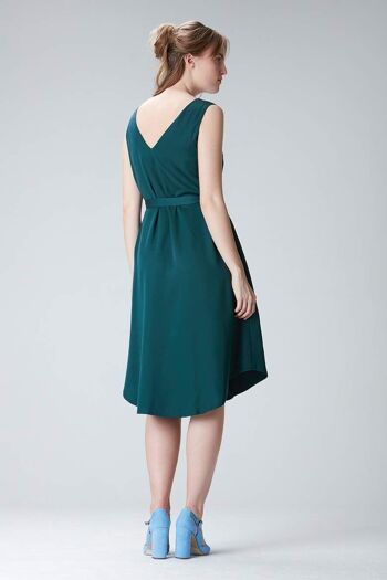 Robe midi "LAU-RAA" en vert en Tencel 2