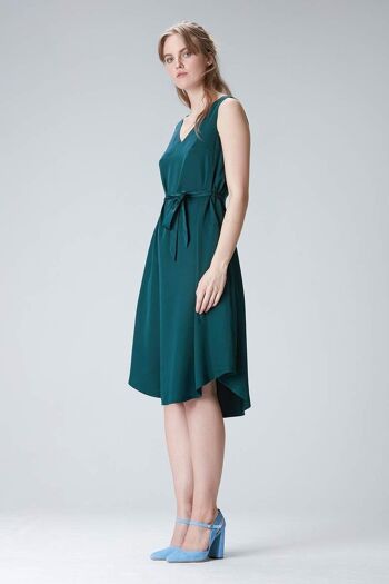 Robe midi "LAU-RAA" en vert en Tencel 3