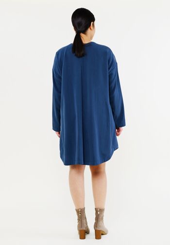 Robe chemise oversize "FINE" bleu en Tencel 6