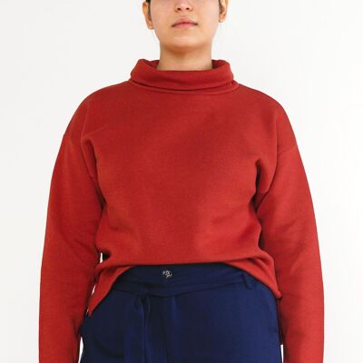 Pullover with stand-up collar "KA-MALA" made from 100% organic cotton