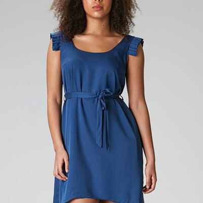Summer dress "MET-TE" in blue made from 100% Tencel