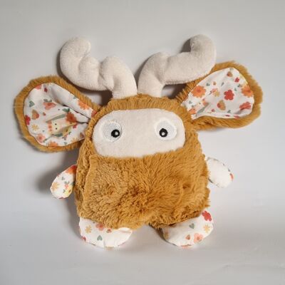 Lou the mustard yellow caribou soft toy