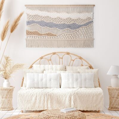 Colgante de pared de macramé horizontal - LARA