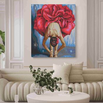 PEINTURE PAR NUMÉROS ® - Ballerine Rose - (Peinture par Numéros Encadrée 40x50cm) 2
