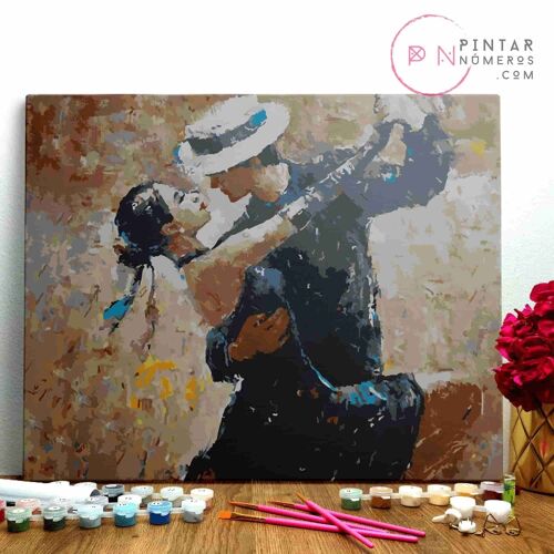 PINTURA POR NÚMEROS ® - Baile de Salon - (Paint by Numbers Framed 40x50cm)