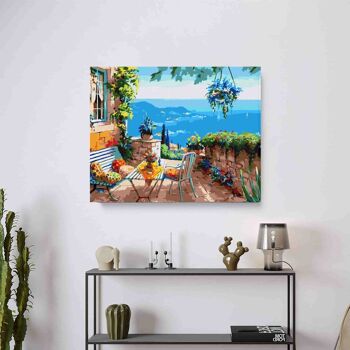 PEINTURE PAR NUMÉROS ® - Maison au bord de la mer - (Peinture par Numéros Encadrée 40x50cm) 2