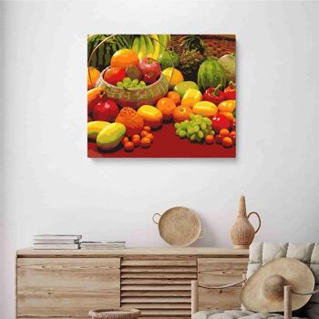 PEINTURE PAR NUMÉROS ® - Corbeille de fruits - (Peinture par Numéros Encadrée 40x50cm) 2