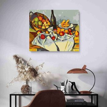 PEINTURE PAR NUMÉROS ® - Panier de Pommes par Paul Cezanne - (Peinture par Numéros Encadrée 40x50cm) 2