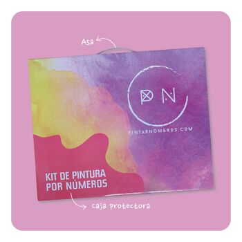 PEINTURE PAR NUMÉROS ® - Fesses de zèbres colorés - (Peinture par Numéros Encadrée 40x50cm) 5