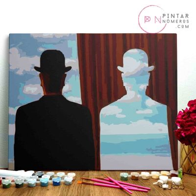PEINTURE PAR NUMÉROS ® - Renee Magritte Decalcomania - (Peinture par Numéros Encadrée 40x50cm)
