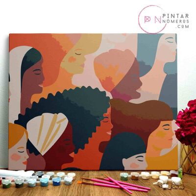 PINTURA POR NÚMEROS ® - Diversidad - (Paint by Numbers Framed 40x50cm)